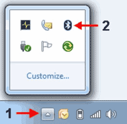 Icon bluetooth pada komputer